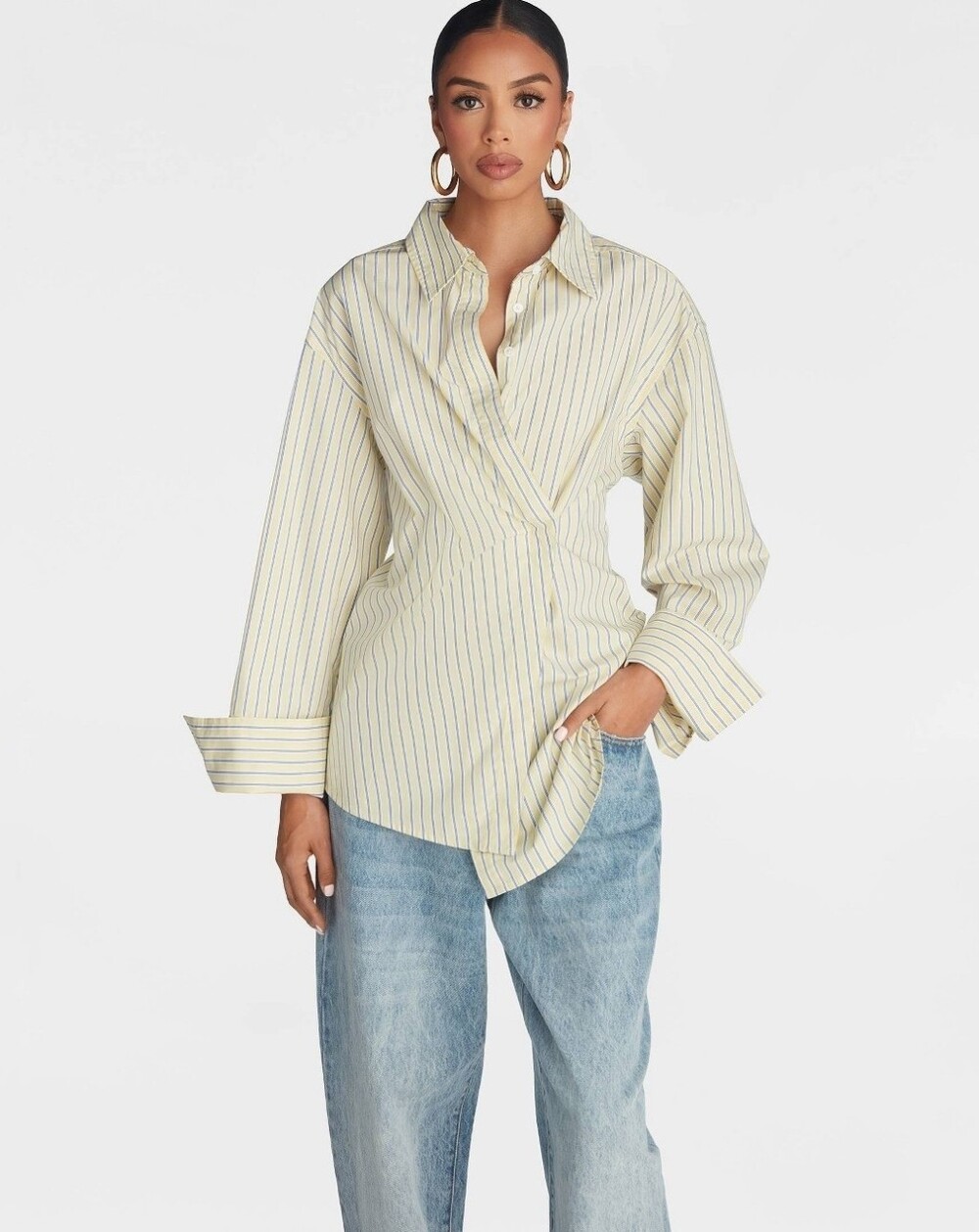 KBB The Long Wrap Shirt Size Xl